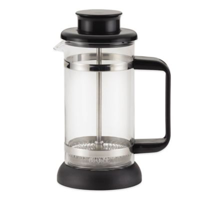 BonJour 3-Cup Riviera French Press, Coaster and Scoop Set in Black - Bed Bath & Beyond